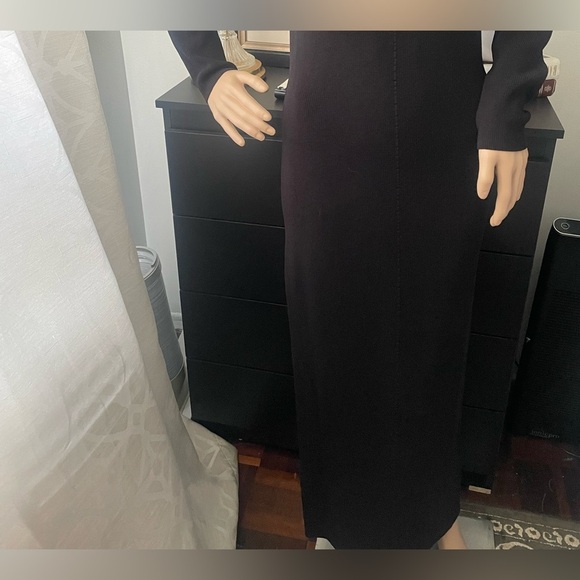 Chic knit Black Long Sleeve Dress - Picture 6 of 9